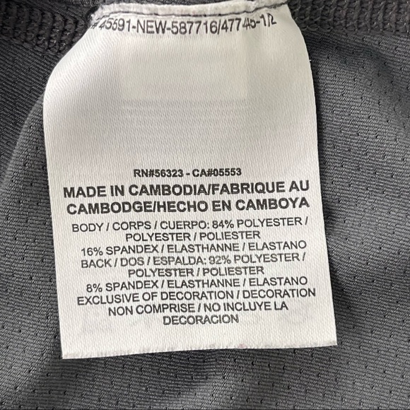 Nike Pro Woman’s Dri Fit Gray Workojt Tee shirt size M - Picture 9 of 9